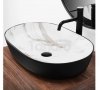 REA - umywalka nablatowa CLEO 61 Black Aiax Matt